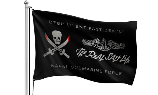 Honor the Silent Service with the Flags Unfurled™ Navy Submarine Life Force Flag—double-sided, durable, and built for real salt life tribute