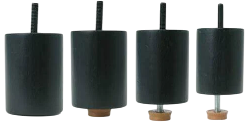 Leg Daddy 3-1/4" - 4" Adjustable Black Cylindrical Sofa Leg