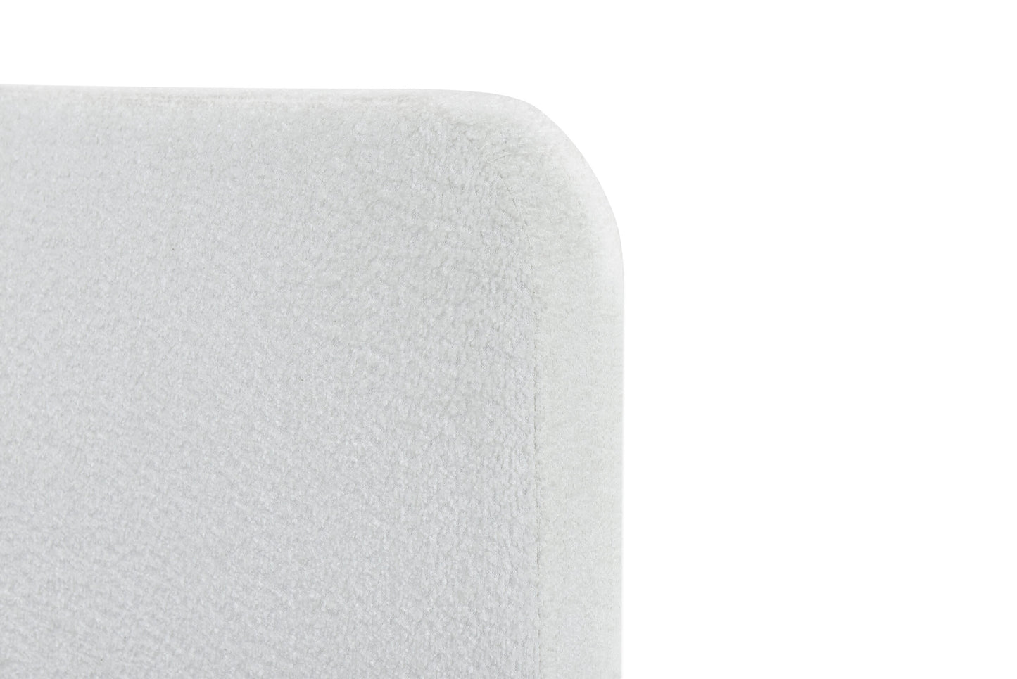 Full/Queen Bed Size Luna White Boucle Upholstered Bolt-On Headboard