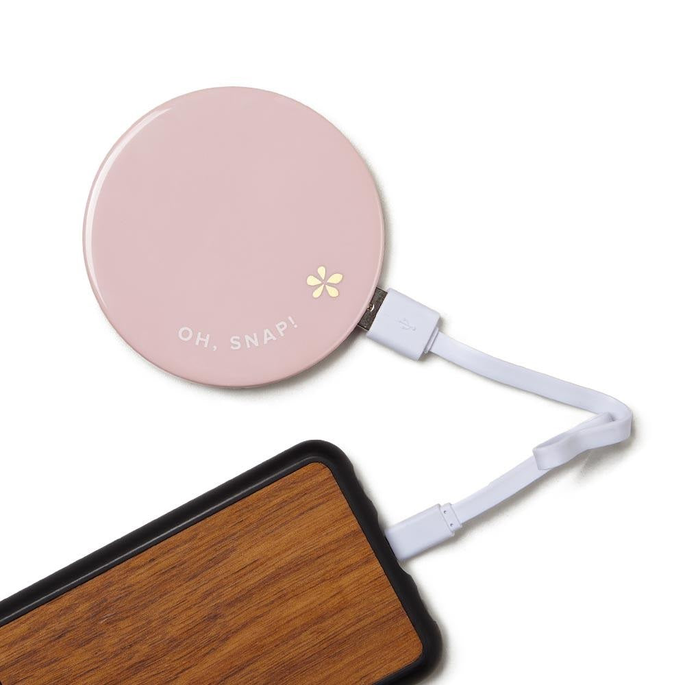 "Oh, Snap!" Portable Mirror and Charging Power Bank