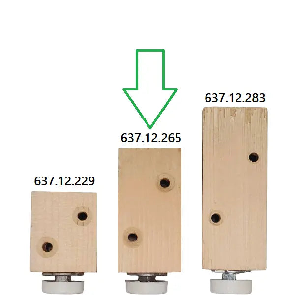 Hafele 637.12.265 Plinth Adjusting Fitting, M8 Thread, 80mm Wood Mounting Block Hafele