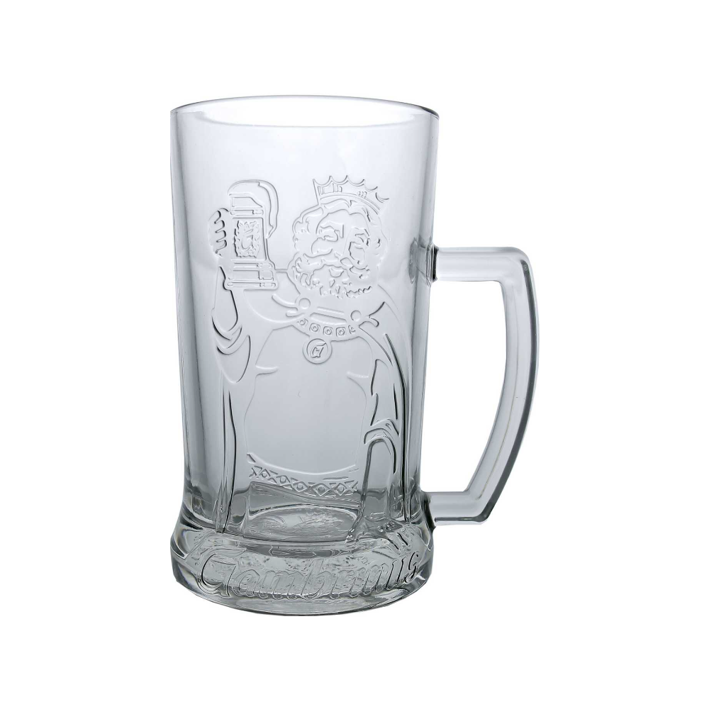 Gambrinus Beer Glass Mug Czech 0.5 Liter, Case of 6