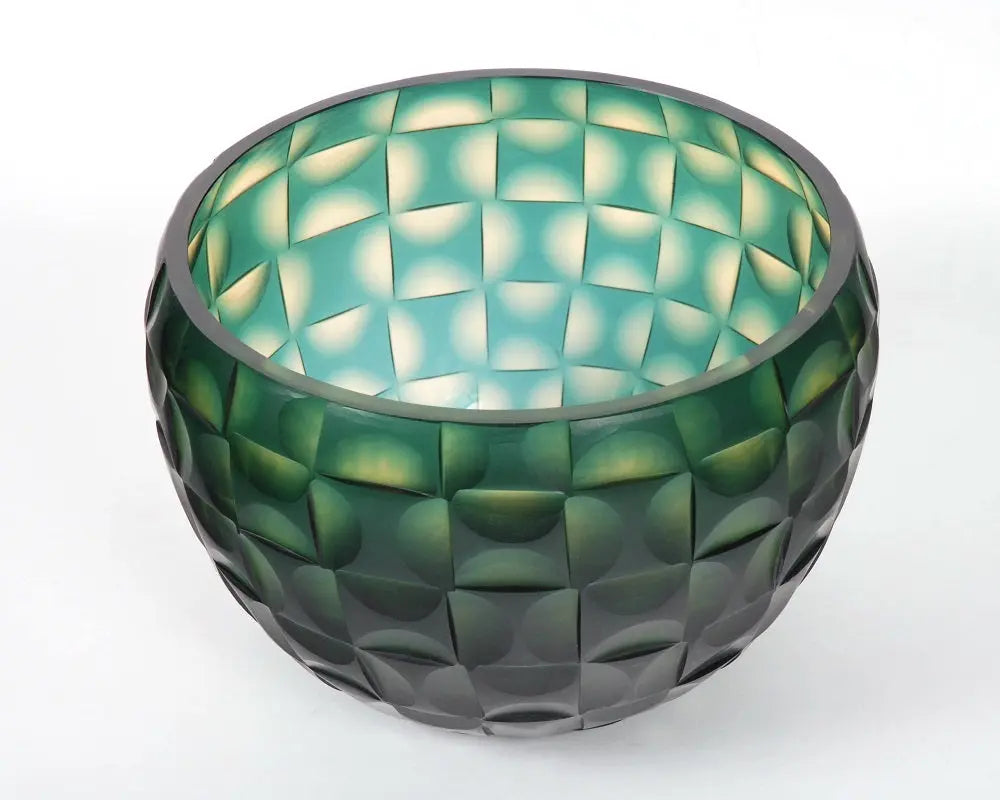 Dynasty Gallery Woven Facets Green Bowl, 8.5" Wide Dynasty Gallery