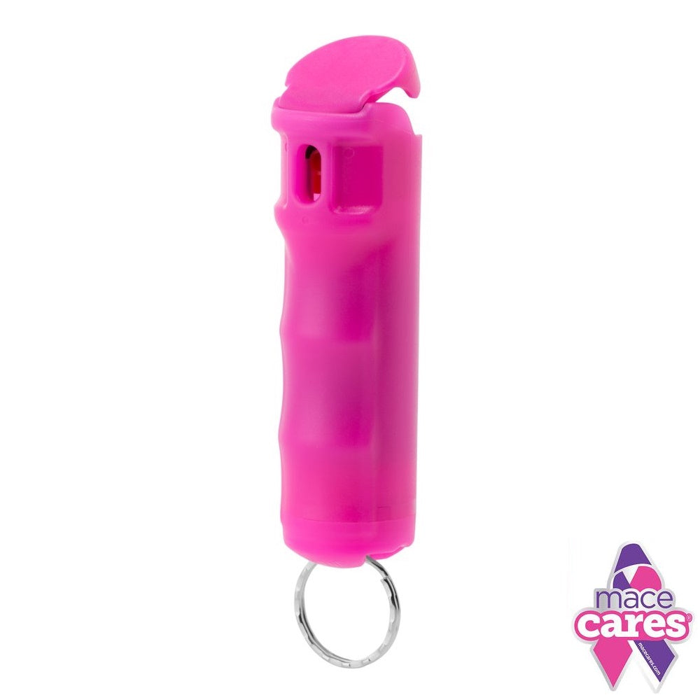 Mace Brand Compact Neon Pink Key Guard Hard Case Pepper Spray Chain