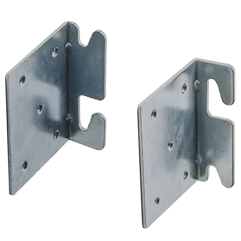 bedCLAW Angled Retro-Hook Plates with Screws Restore Wooden Bed Frame Side Rails