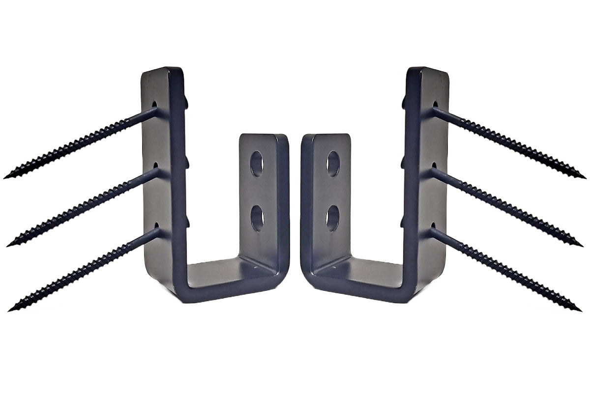 bedCLAW Armor Grade Carbon Steel 2x4 Barricade Brackets for Door Stop Security