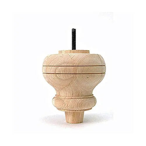 Leg Daddy 4-3/4" Unfinished Spool Foot Sofa Leg, Set of 2 Leg Daddy