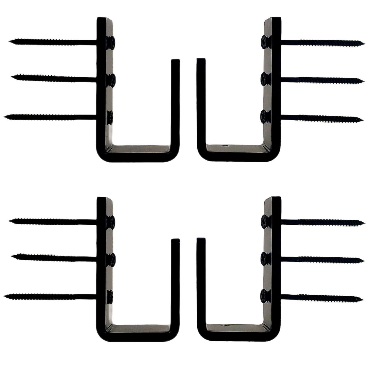 bedCLAW Armor Grade Carbon Steel 2x4 Barricade Brackets for Door Stop Security