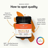 Thumbnail for New Zealand Honey Co. Raw Manuka Honey UMF 10+ | MGO 263+, 8.8oz / 250g