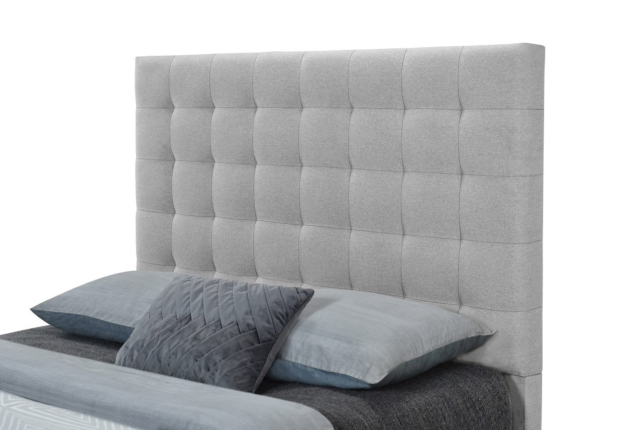 Full/Queen Bed Size Elise Grey Upholstered Bolt-On Headboard