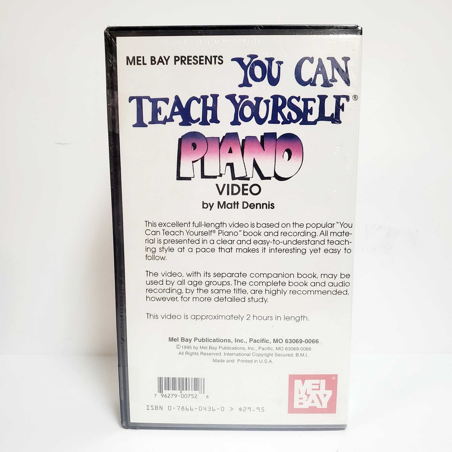 Mel Bay Presents You Can Teach Yourself Piano VHS (1995)