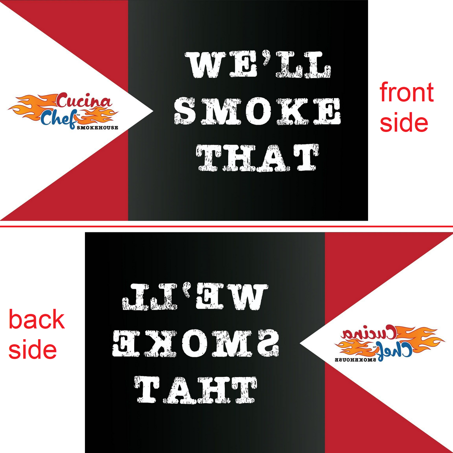 Flags Unfurled Cucina Chef "WE'LL SMOKE THAT" Cookout BBQ 3’ x 5’ Flag