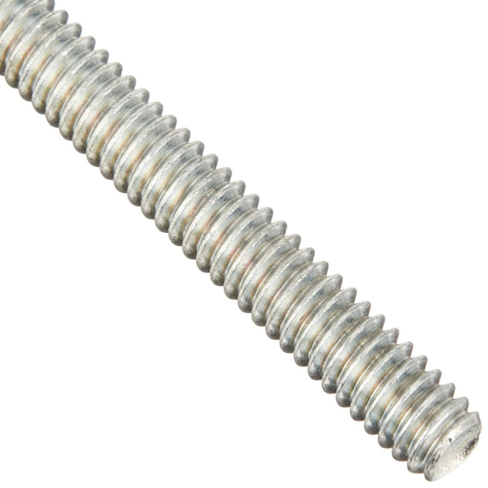 3/8"-16 x 4.5" Long Zinc Plated Steel Fully Threaded Studs (Pack of 6)