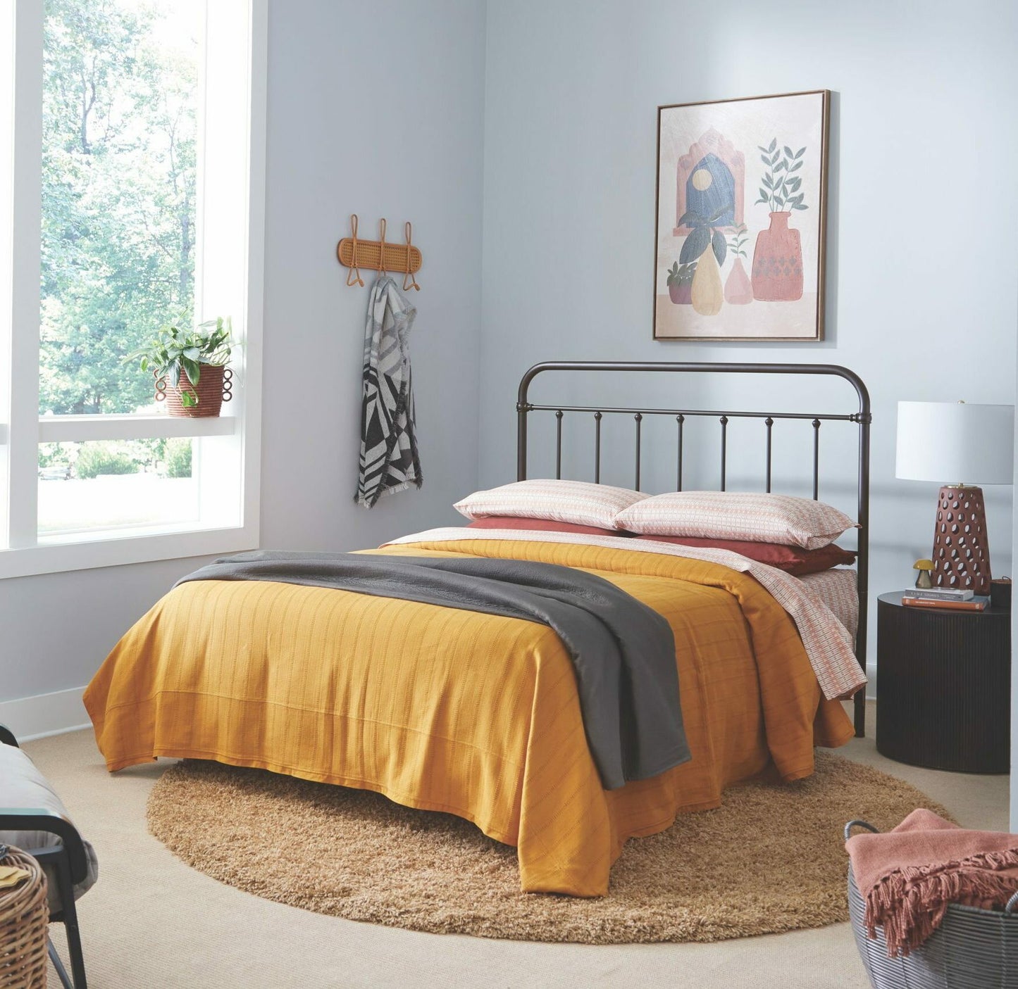 Queen Bed Size Beaconsfield Metal Bolt-On Headboard