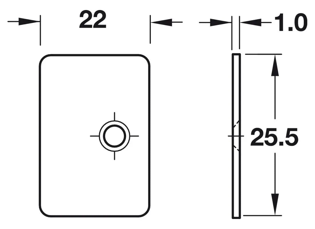 Hafele 246.36.390 Bronzed Strike Plate for Magnetic Pressure Catches Hafele