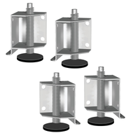 Thumbnail for Hafele 637.37.904 Base Levelers, Zinc-Plated Steel, M8 x 70mm SET= 2L and 2R