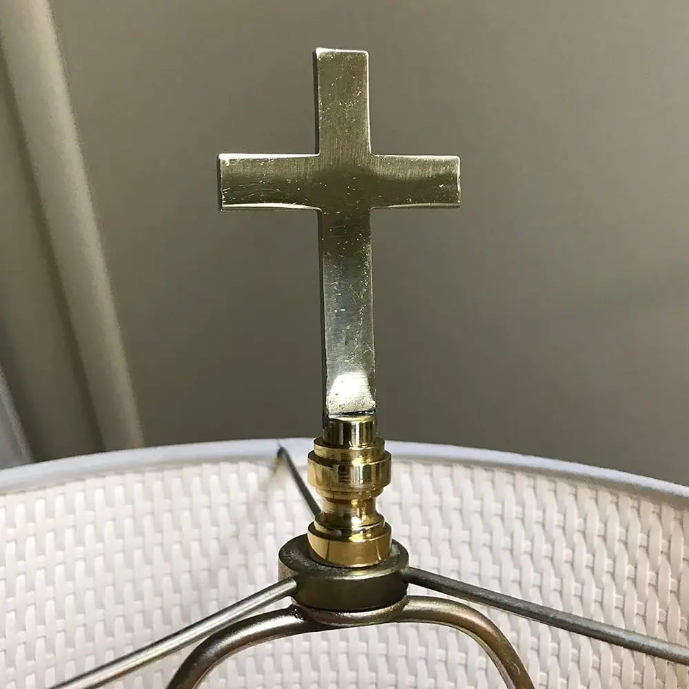 Art Finial - Brass Latin Cross, Set of 2 - Religious Works of Art for Lamps! Art Finial