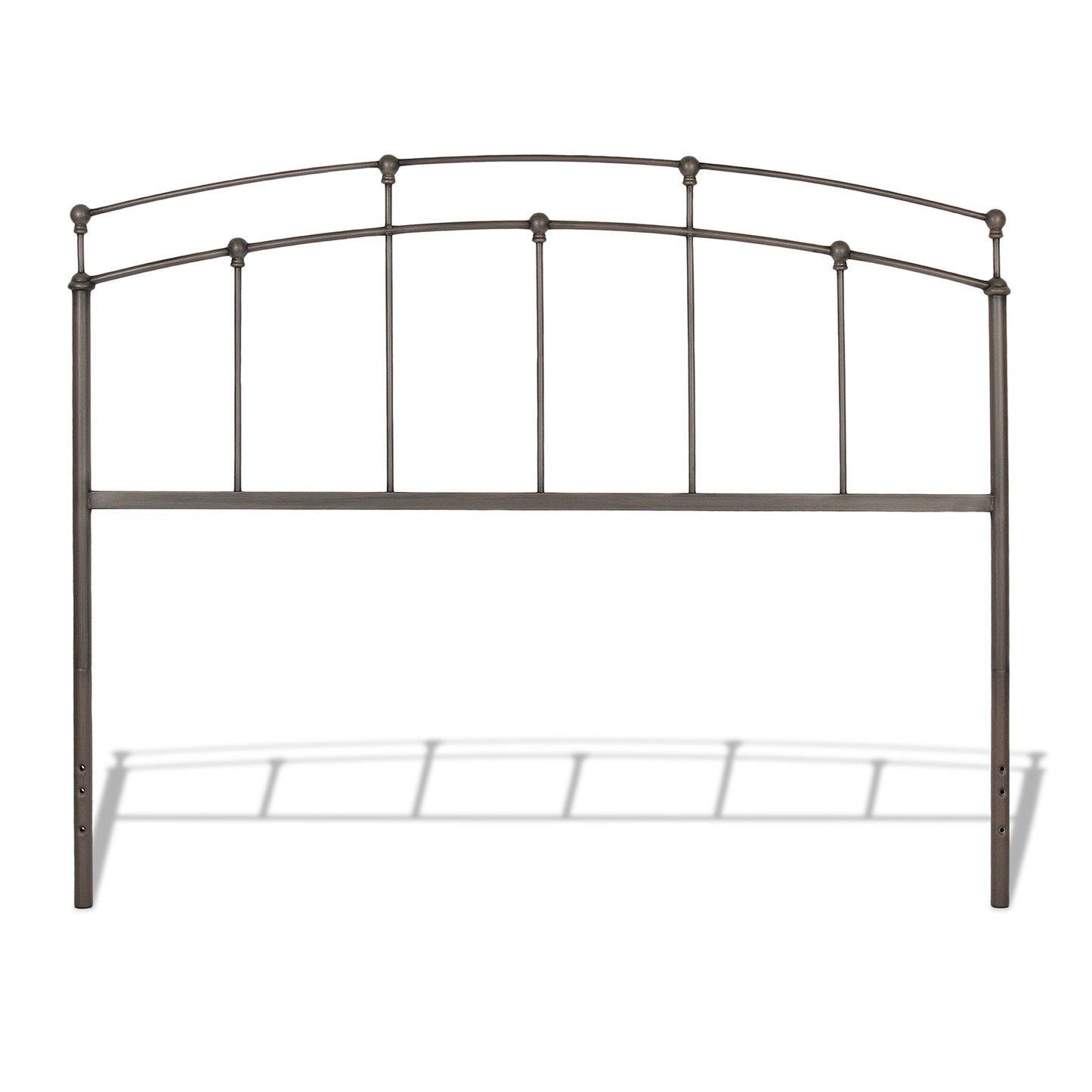 Full or Full XL Bed Size Fenton Black Walnut Metal Bolt-On Headboard