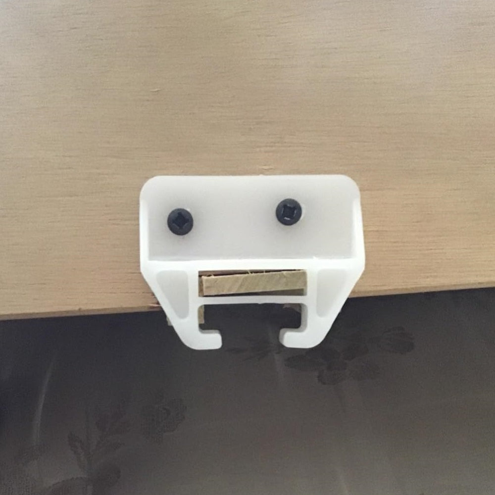 White Self-Lubricating Polyethylene Back Drawer Track Slide Bearing - Set of 5