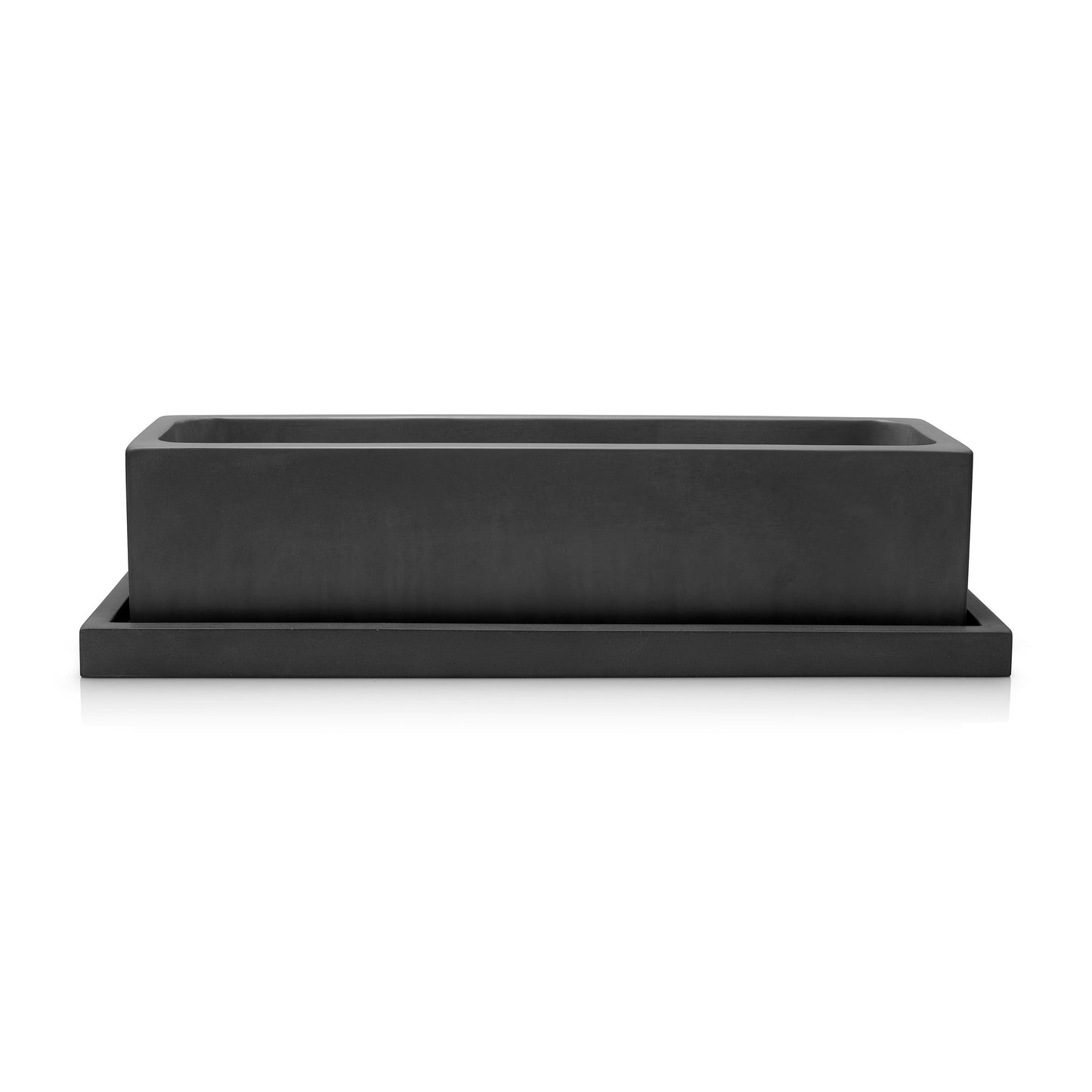 Concrete Rectangle Planter: Charcoal