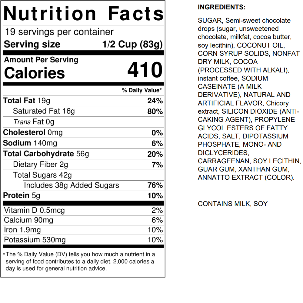 Capora 3.5 lb. Java Chip Frappe Mix, Coffee Shop Quality, Barista Approved