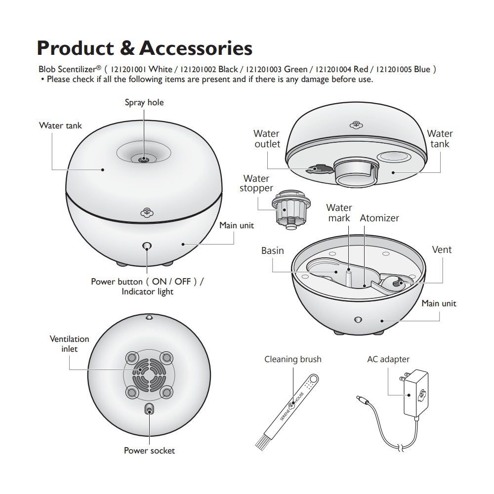 Serene House Green Scentilizer Blob Ultrasonic Cool Mist Aromatherapy Diffuser