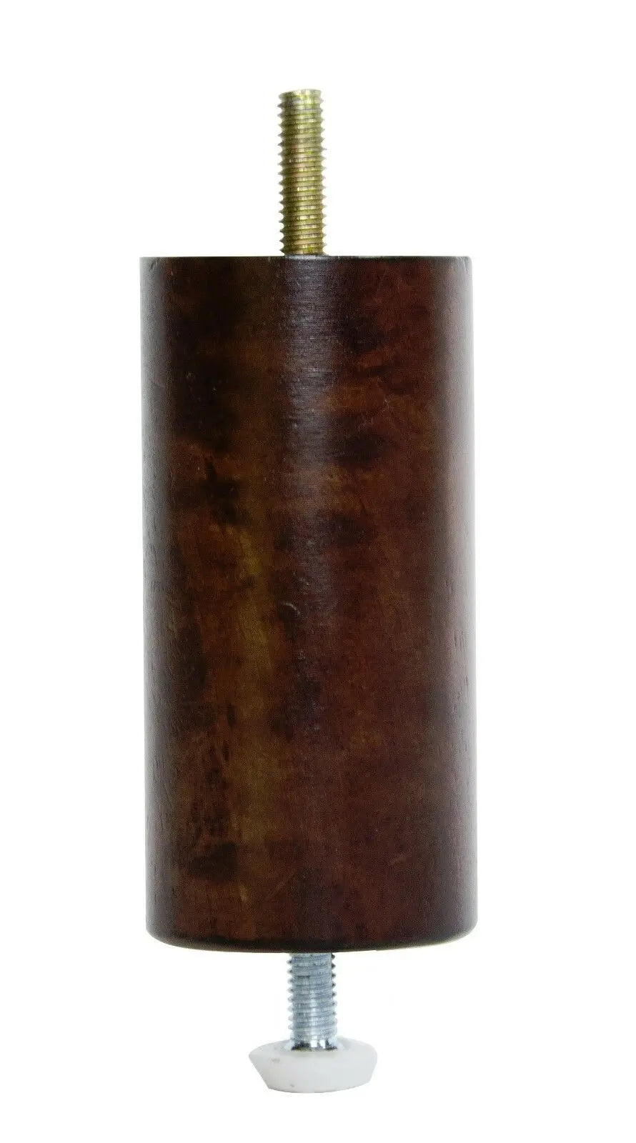 Leg Daddy 4" Mahogany Cylindrical Leg with Adjustable Glides, Set of 4 Leg Daddy