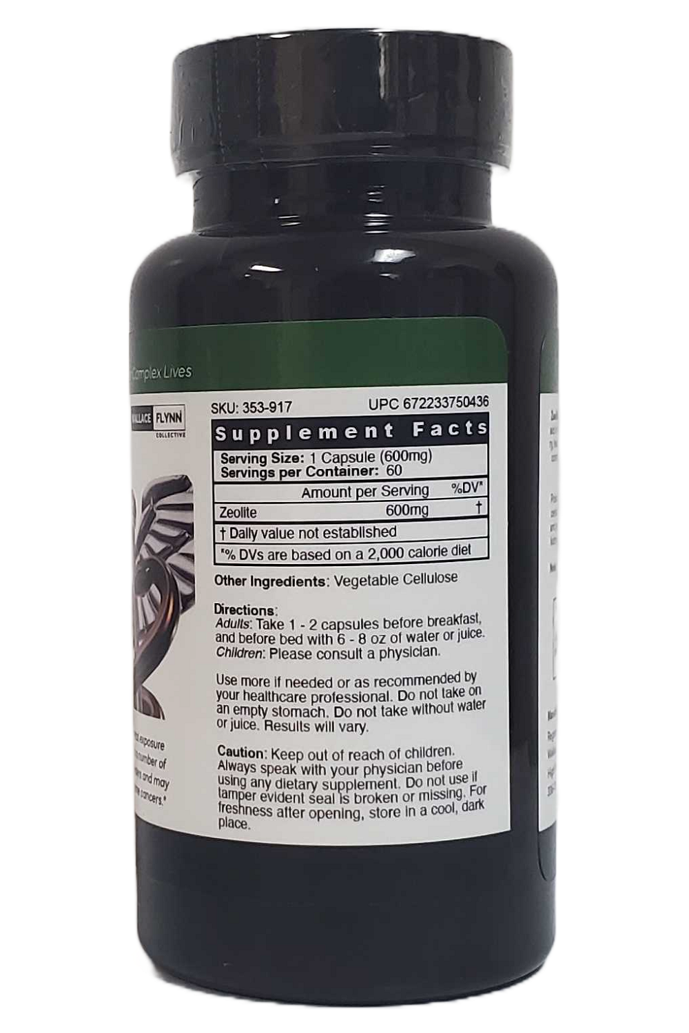 ZEOLITE Heavy Metal Detox Regenimation Supplement 600mg, 60 ct. 3 PACK-180 TOTAL