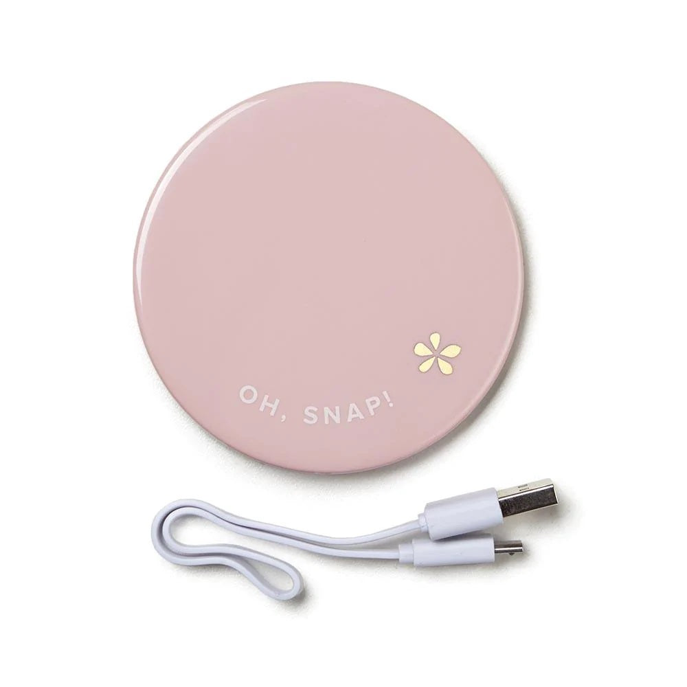 "Oh, Snap!" Portable Mirror and Charging Power Bank