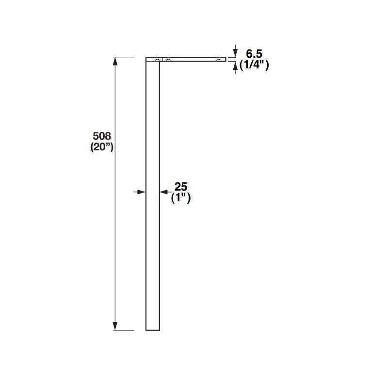Hafele 634.47.304 Black Semi-Gloss 20" Square Corner Furniture Leg, Set of 4 Häfele America Co.
