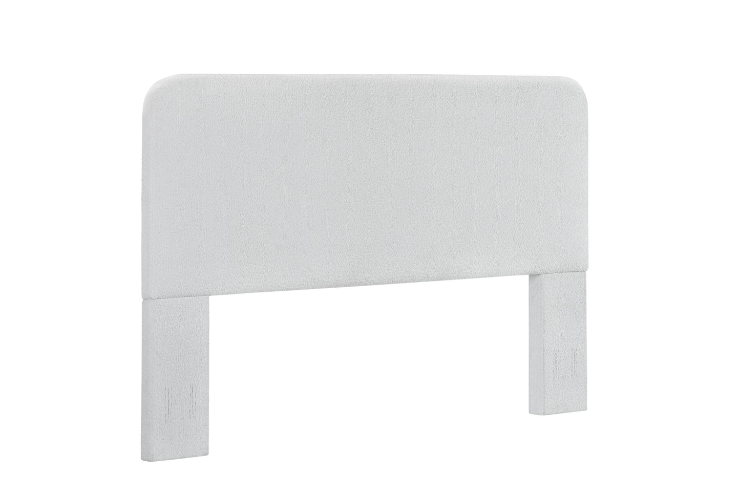 Full/Queen Bed Size Luna White Boucle Upholstered Bolt-On Headboard