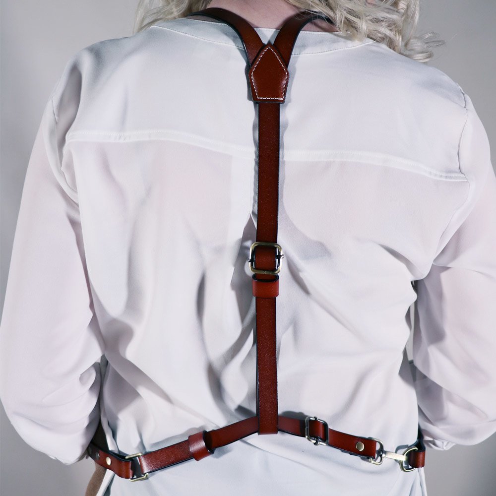 Dry Age Chef Leather Strap and Denim Apron Unisex