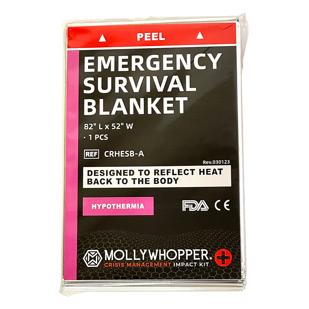 Mollywhopper Crisis Management Impact Emergency Survival Blanket 82"x52" 50 Pack