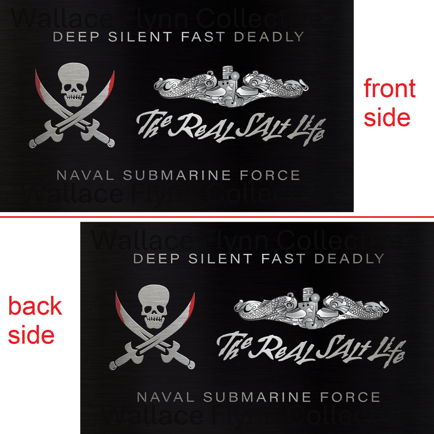 Flags Unfurled Real Salt 3’ x 5’ Double-Sided Navy Submarine Life Force Flag