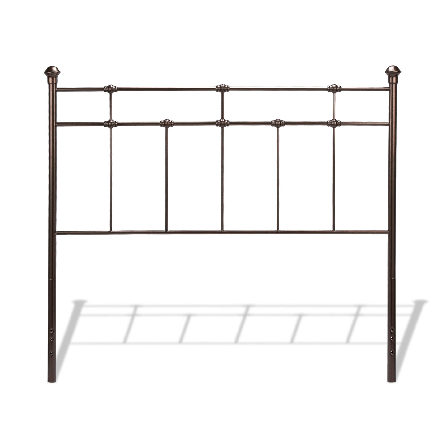 Full or Full XL Bed Size Dexter Hammered Brown Metal Bolt-On Headboard