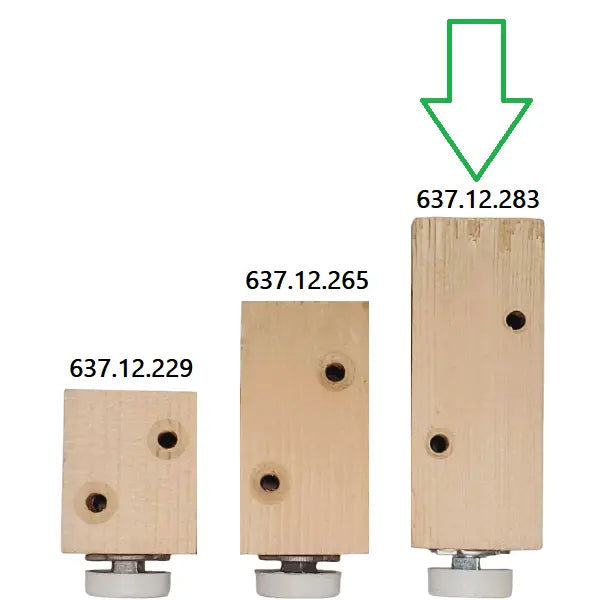 Hafele 637.12.283 Plinth Adjusting Fitting, M8 Thread, 100mm Wood Mounting Block Hafele