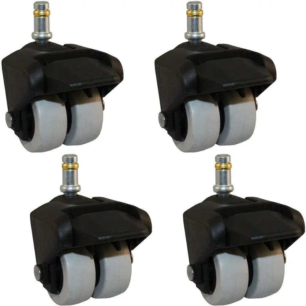 Office Chair/Desk Chair Caster, 7/16" x 7/8" Grip Stem, Set of 4, With Brake Leg Daddy