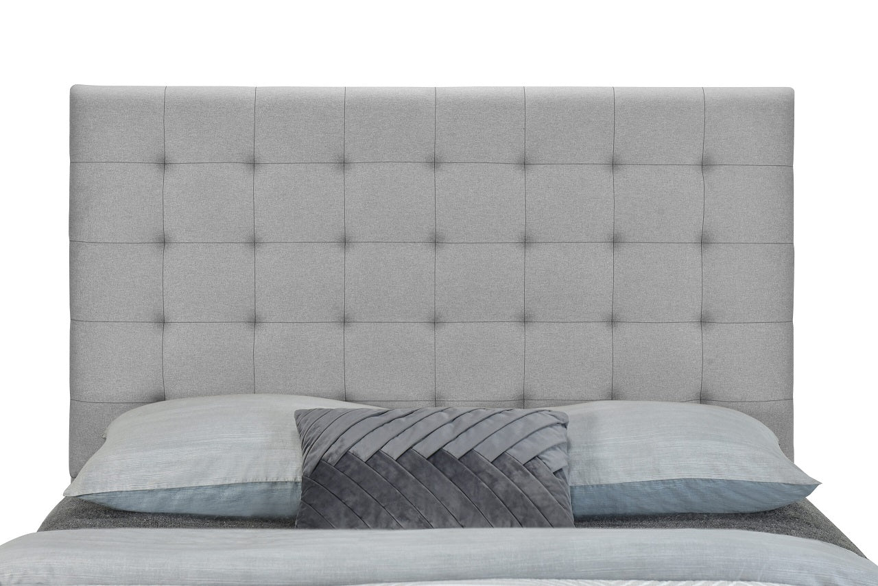 Full/Queen Bed Size Elise Grey Upholstered Bolt-On Headboard