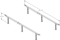 Thumbnail for No-Sag MightyLift Steel Mattress Bed Frame Center Support Slats, Queen/King/Cal King, 7.5