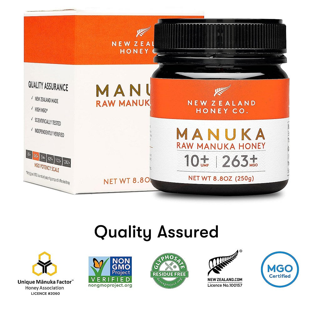 New Zealand Honey Co. Raw Manuka Honey UMF 10+ | MGO 263+, 8.8oz / 250g