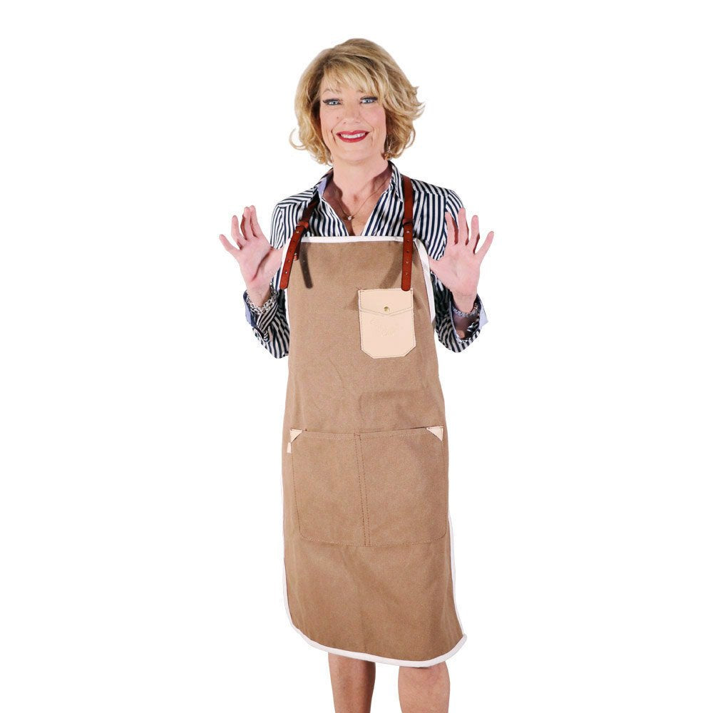 Dry Age Chef Leather Strap and Denim Apron Unisex