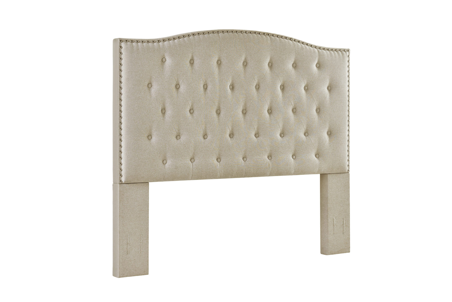 Full/Queen Bed Size Nora Beige Upholstered Bolt-On Headboard