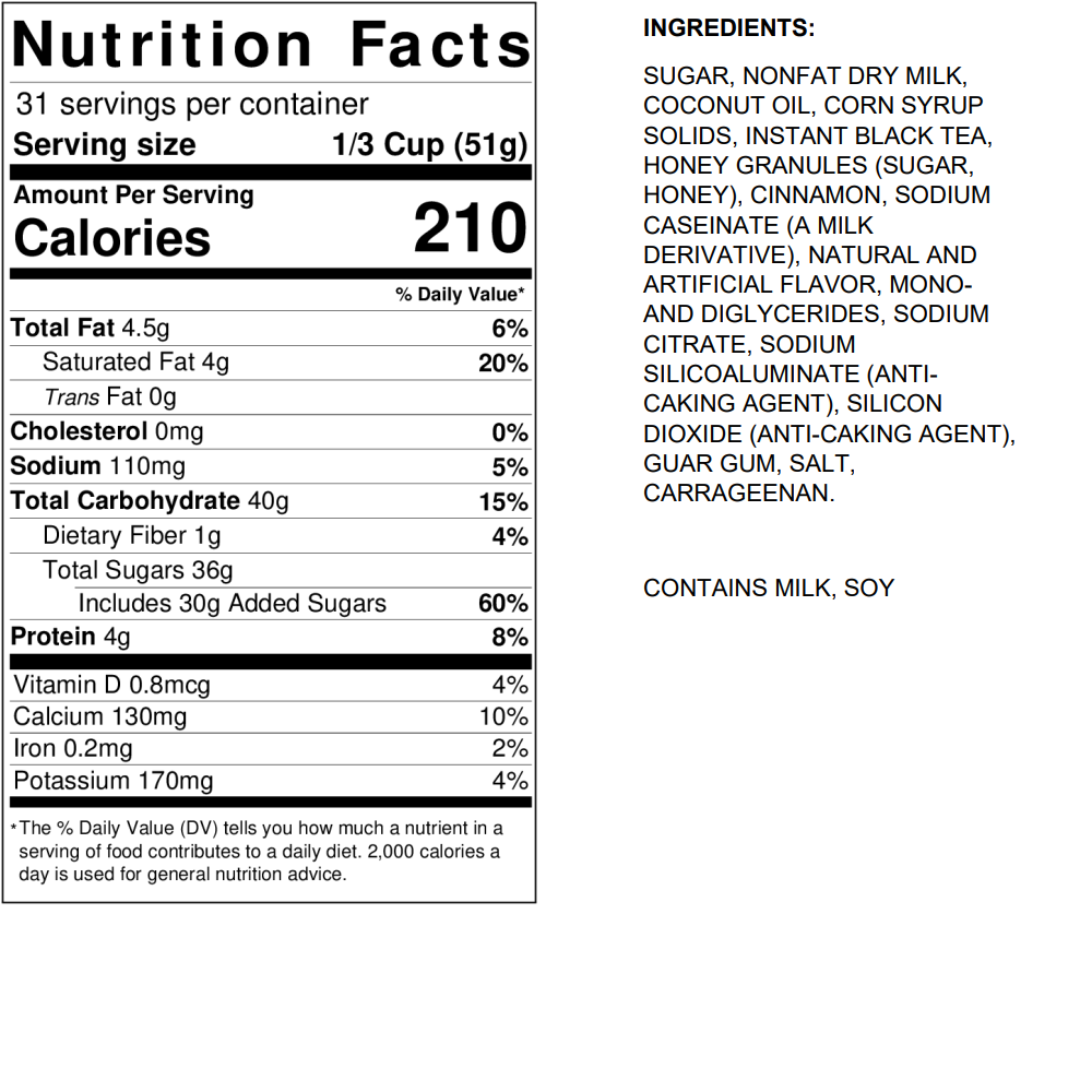 Capora 3.5 lb. Vanilla Chai Latte Mix, Coffee Shop Quality