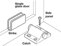 Thumbnail for Hafele 245.60.389 Black Magnetic Pressure Push Latch, 0.5 kg Pull