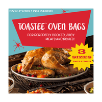 Thumbnail for TOASTEE Oven Roasting Bags for Chicken, Ham, Prime Rib, Poultry, Turkey, Ribs, Seafood, Vegetables, 3 Commercial Sizes
