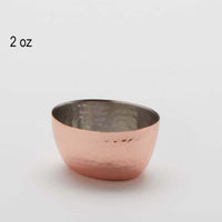 Thumbnail for American Metalcraft Oval Hammered Copper Stainless Steel Sauce Cup