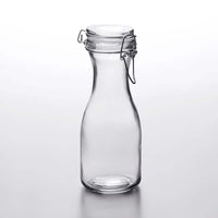 Thumbnail for Cucina Chef Set of 2 All-Purpose Reusable 17 oz. Glass Carafes + Swing Top Lids