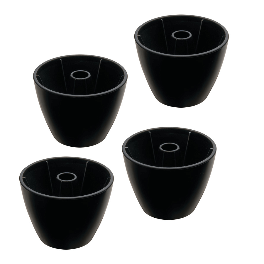 Leg Daddy 2" Deco Rounded HDPE Black Plastic Sofa Leg