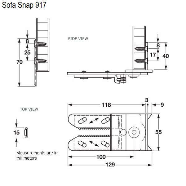 Sofa Snap Sectional Couch Connector