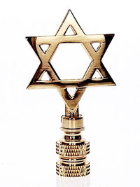 Thumbnail for Art Finial - Star of David, Set of 2 - Religious Works of Art, Update Your Lamps!